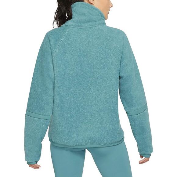 NIke Therma Fleece Cowl Cozy Teal Sweater - Picture 2 of 10